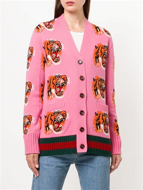 cardigan gucci tiger|gucci lamb print sweater.